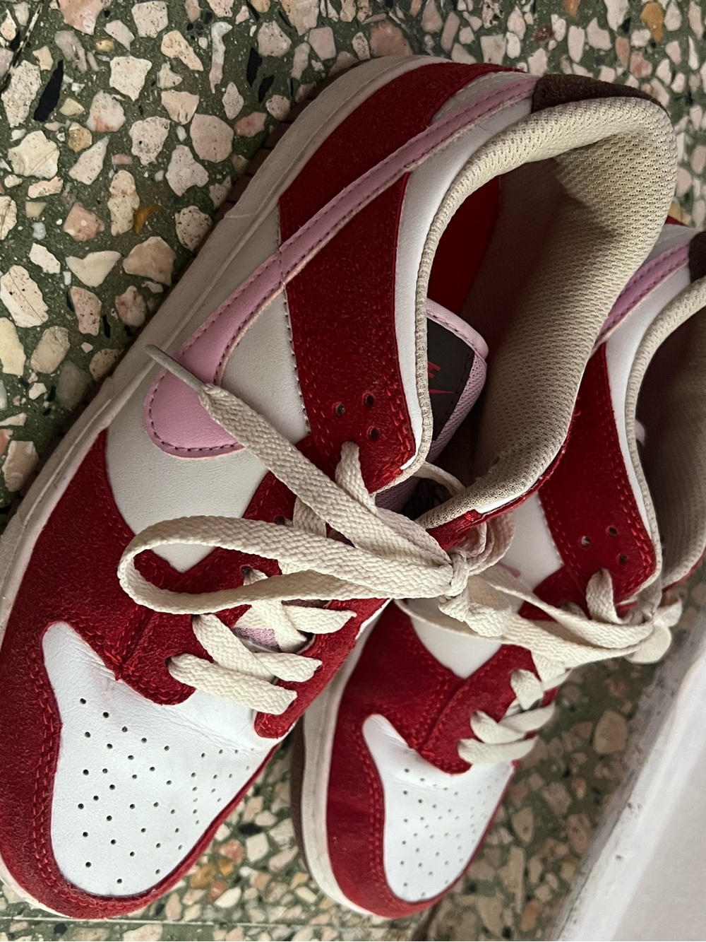 Nike Women’s Red, Pink & White Low-Top Sneakers